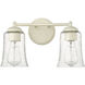 Abilene 2 Light 15 inch Cottage White Vanity Light Wall Light